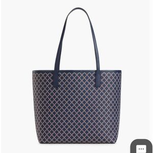 Talbots printed Saffiano tote bag in India Ink, NEW with tags